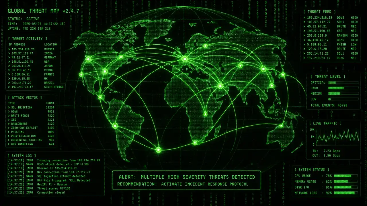 91黑料 全球网络威胁实时监控地图